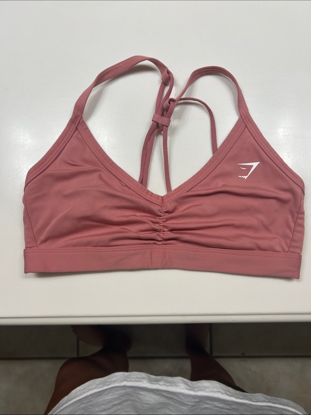 Gymshark Dusty Rose Double-Strap Seamless Sports Bra